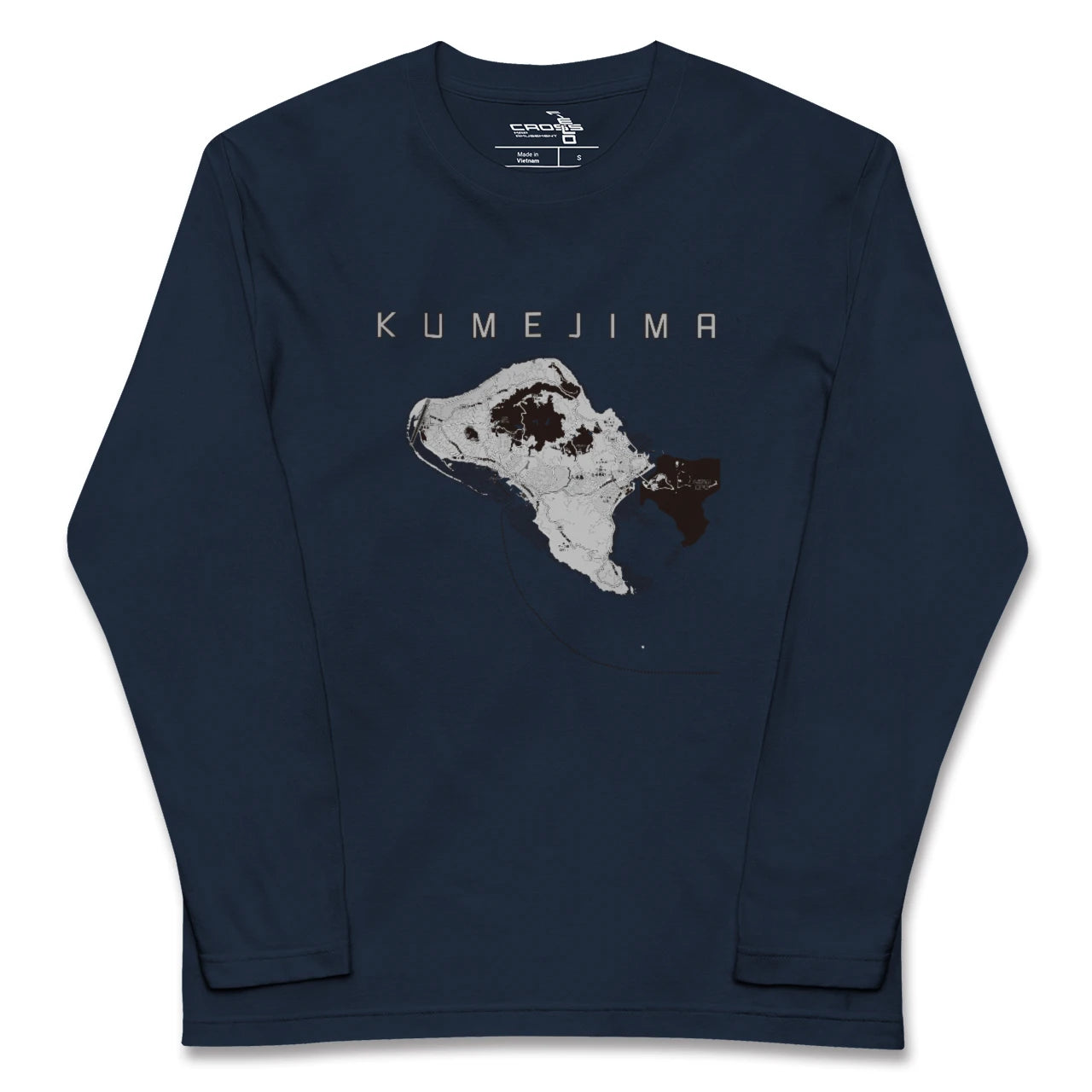 【久米島(沖縄県)】地図柄ロングスリーブTシャツ