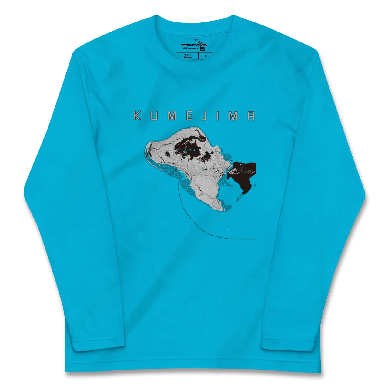 【久米島(沖縄県)】地図柄ロングスリーブTシャツ