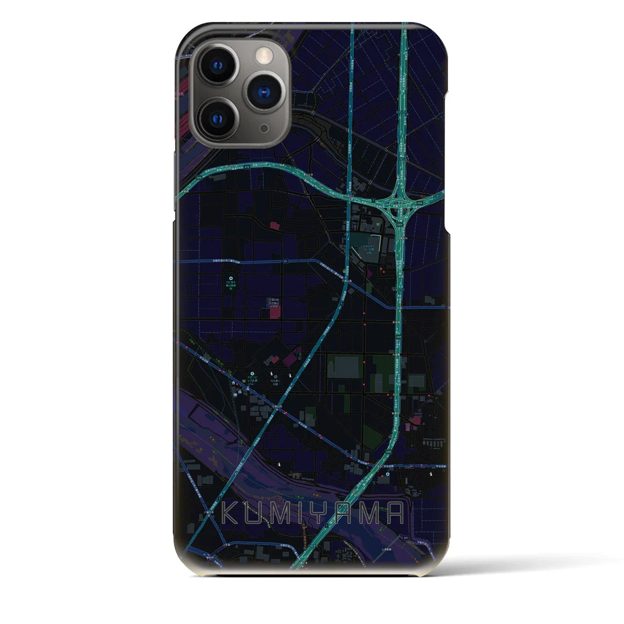 【久御山(京都府)】地図柄iPhoneケース(バックカバータイプ)