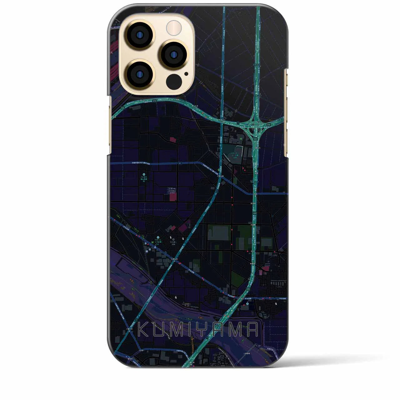 【久御山(京都府)】地図柄iPhoneケース(バックカバータイプ)