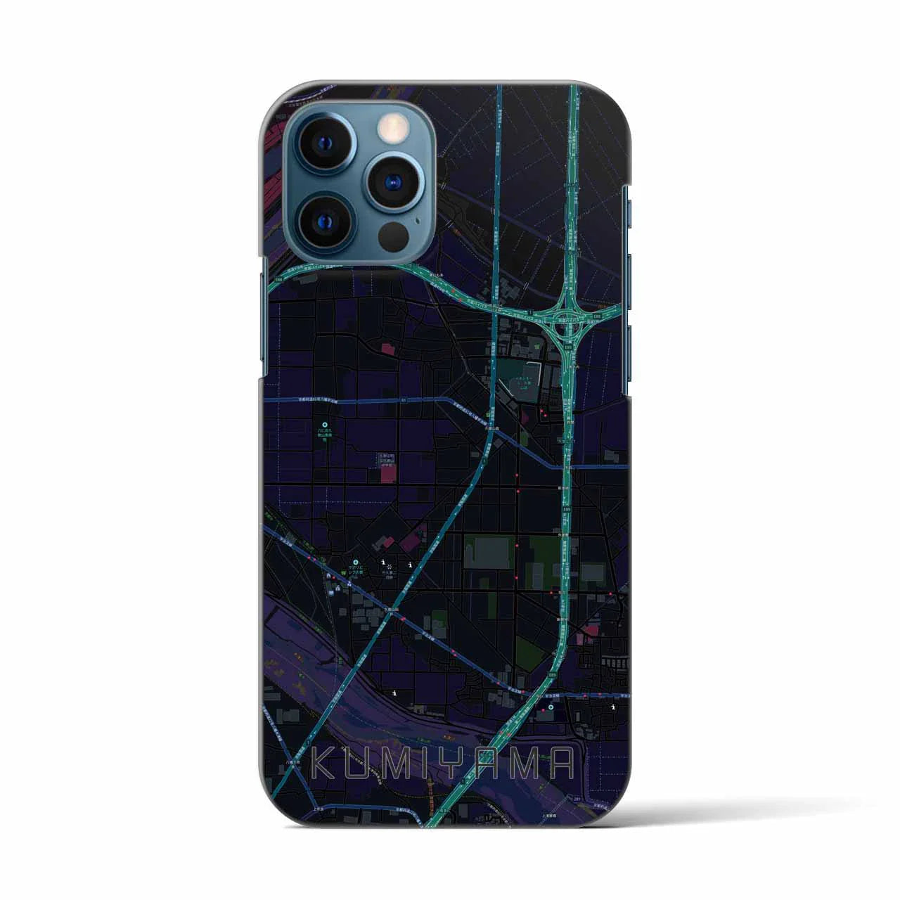 【久御山(京都府)】地図柄iPhoneケース(バックカバータイプ)