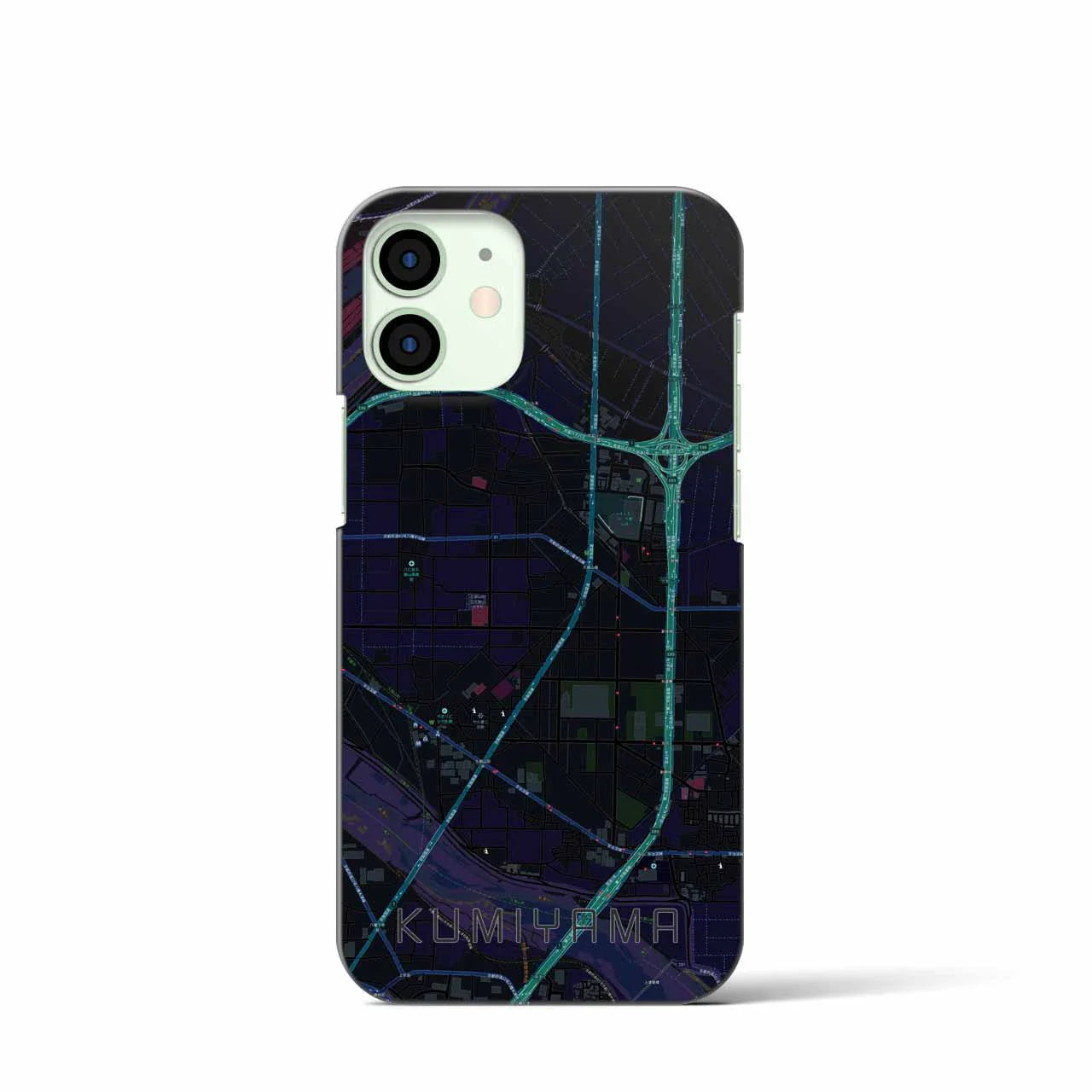 【久御山(京都府)】地図柄iPhoneケース(バックカバータイプ)