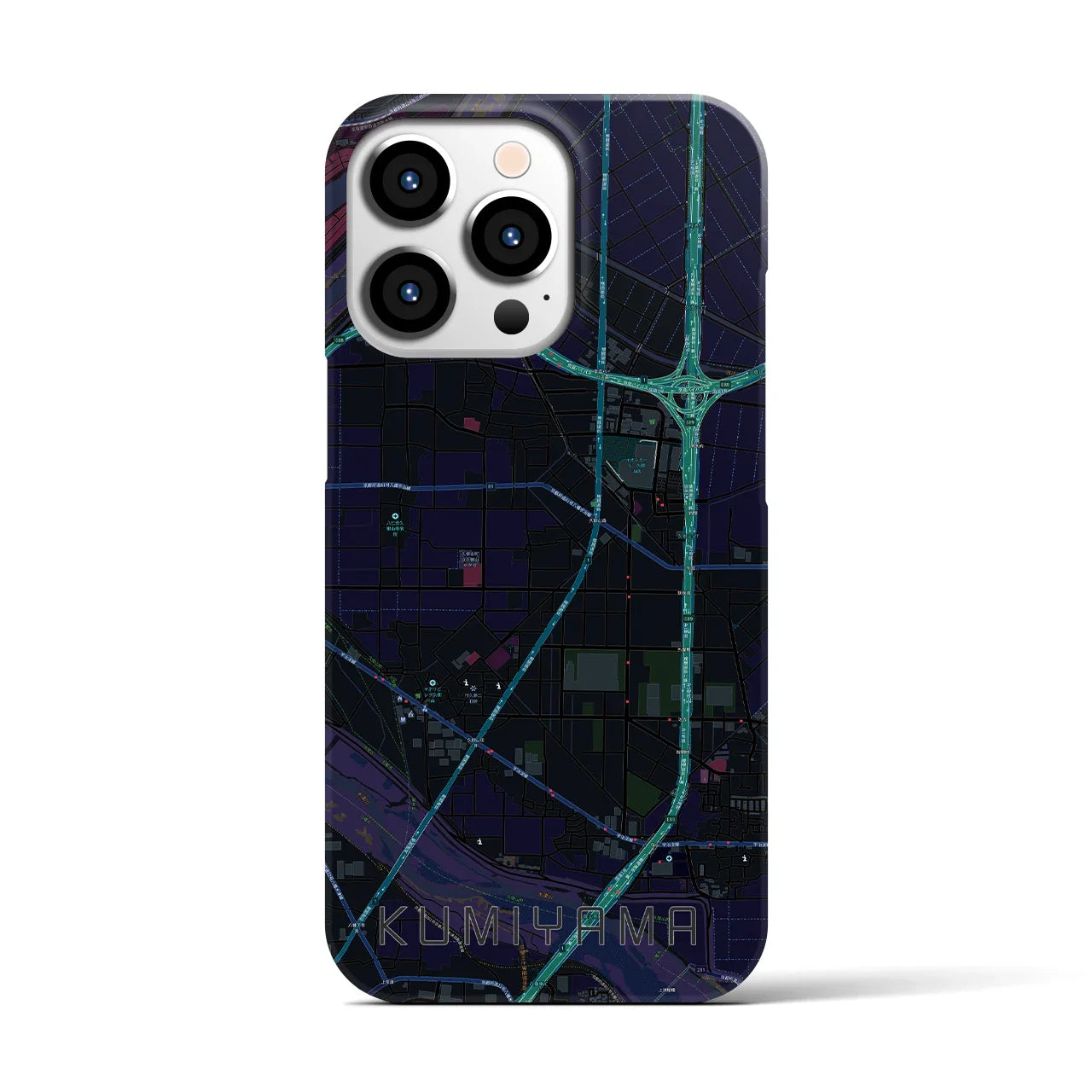 【久御山(京都府)】地図柄iPhoneケース(バックカバータイプ)