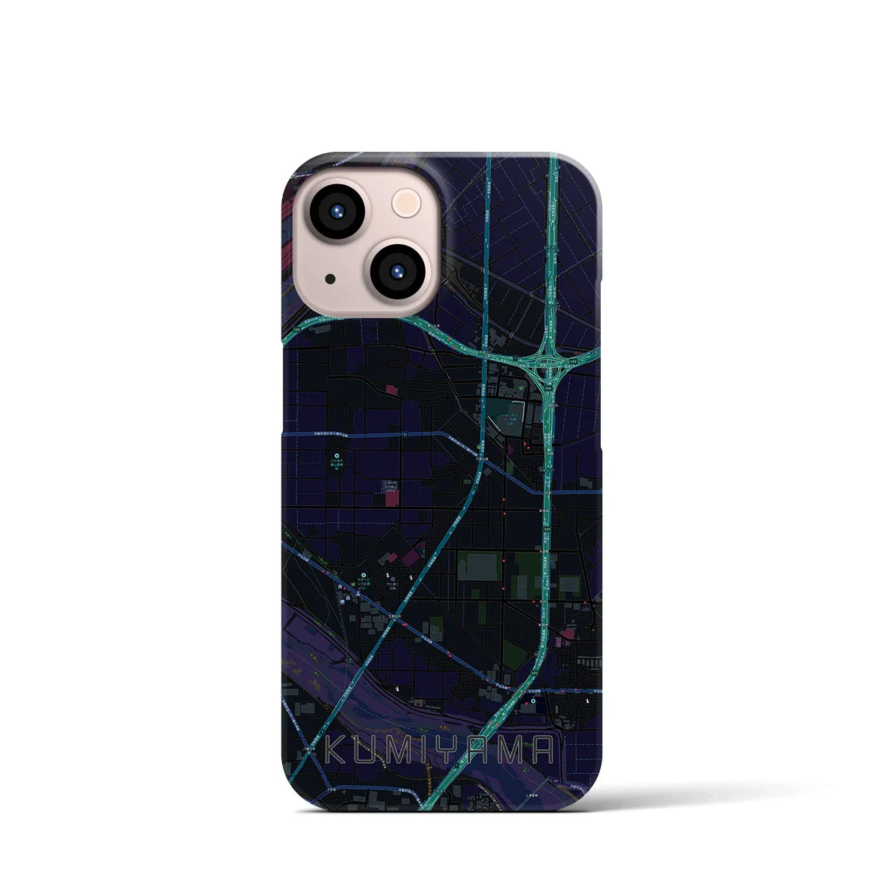 【久御山(京都府)】地図柄iPhoneケース(バックカバータイプ)