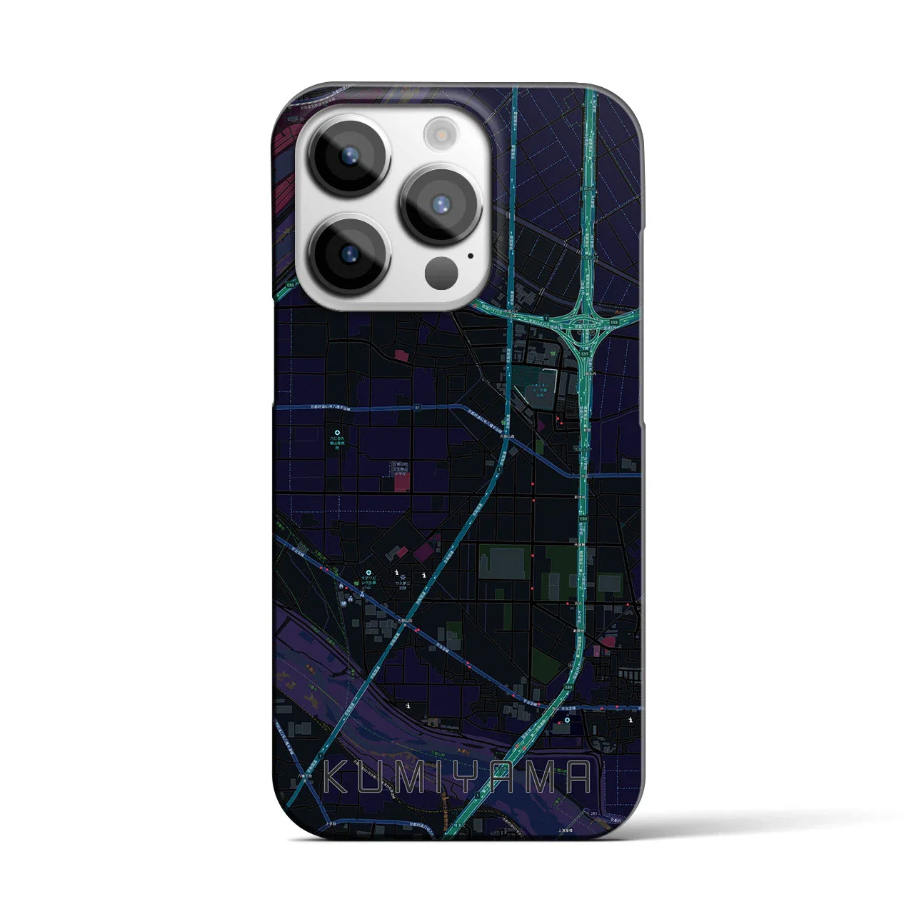 【久御山(京都府)】地図柄iPhoneケース(バックカバータイプ)