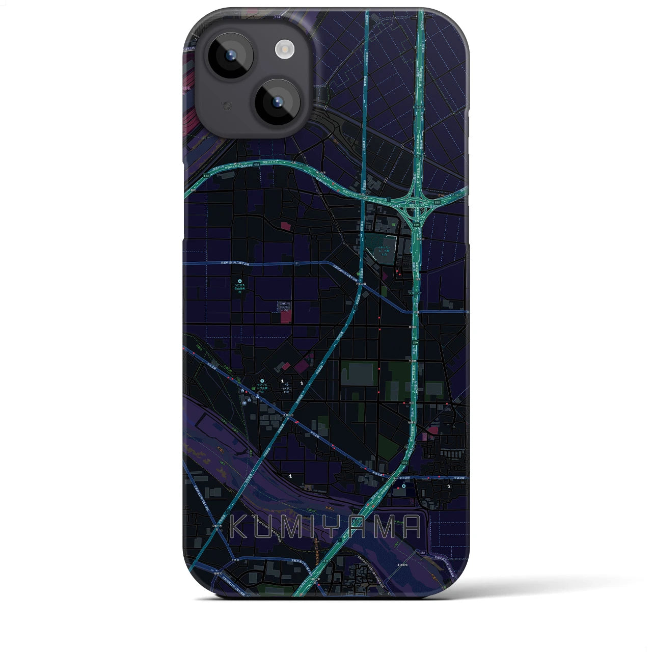 【久御山(京都府)】地図柄iPhoneケース(バックカバータイプ)