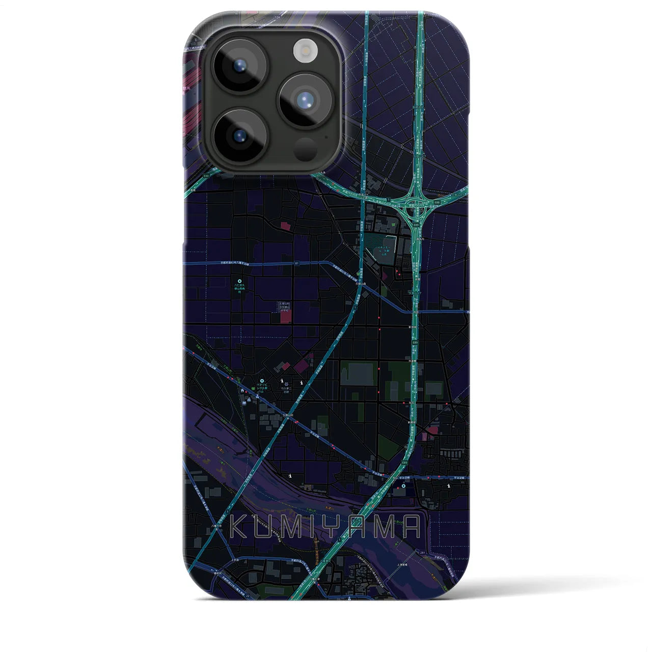 【久御山(京都府)】地図柄iPhoneケース(バックカバータイプ)