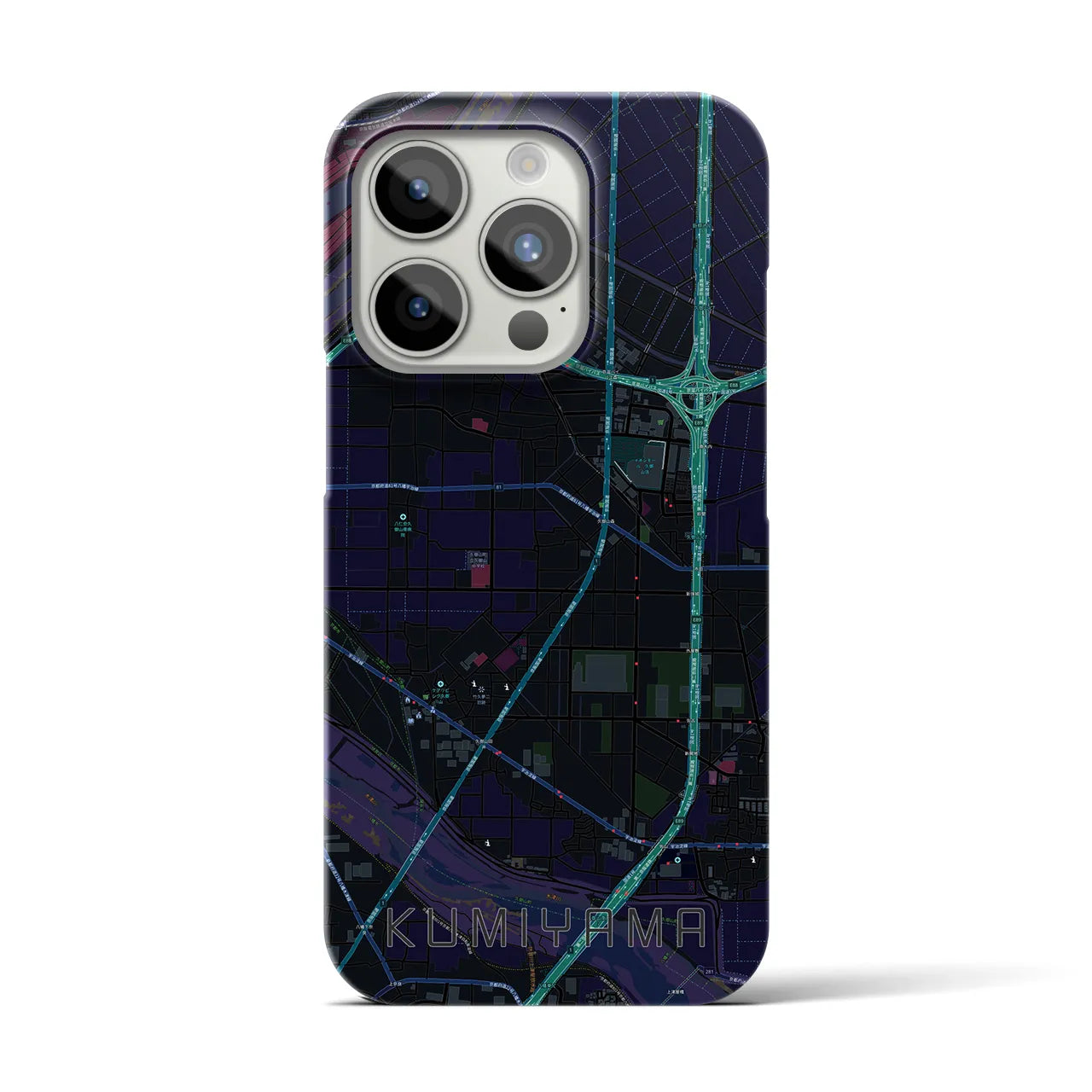 【久御山(京都府)】地図柄iPhoneケース(バックカバータイプ)