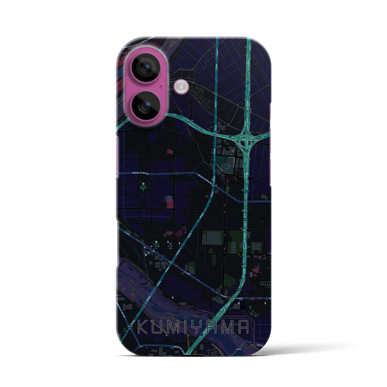 【久御山(京都府)】地図柄iPhoneケース(バックカバータイプ)