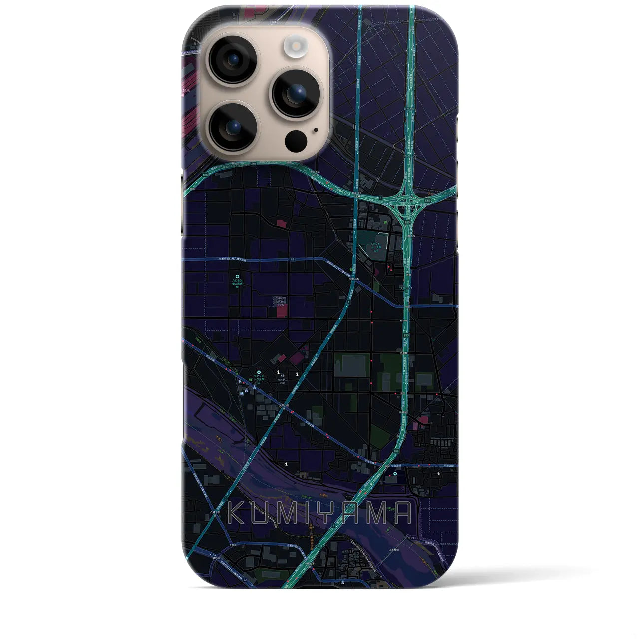 【久御山(京都府)】地図柄iPhoneケース(バックカバータイプ)