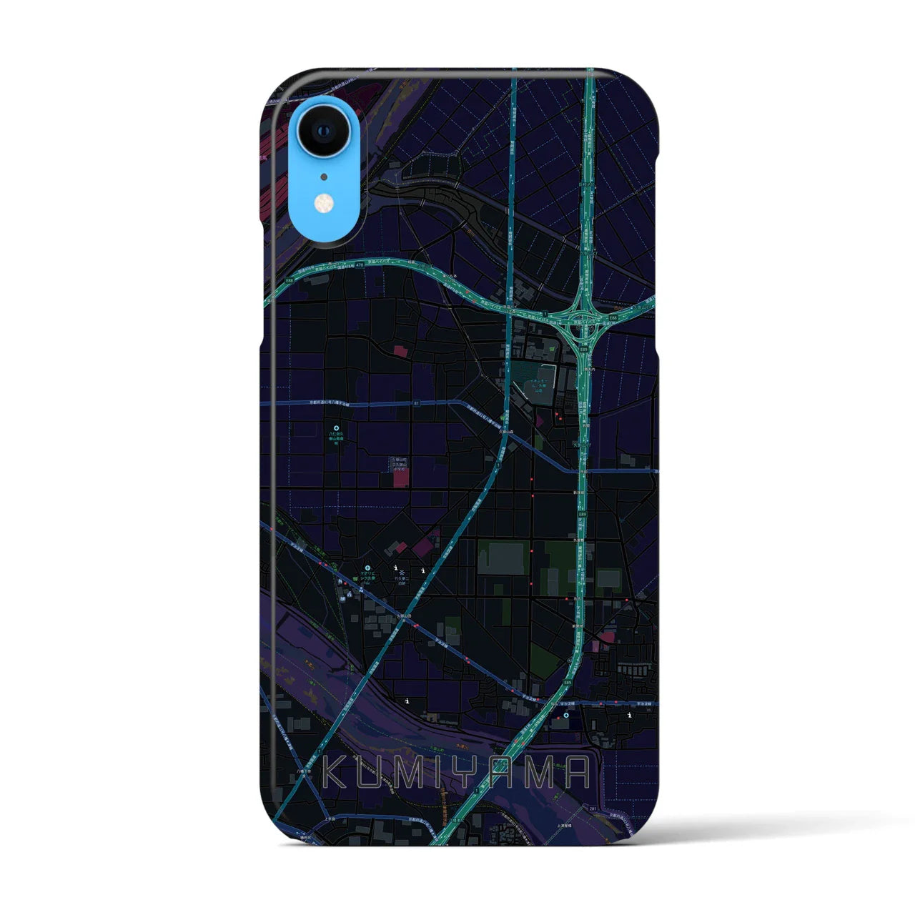 【久御山(京都府)】地図柄iPhoneケース(バックカバータイプ)