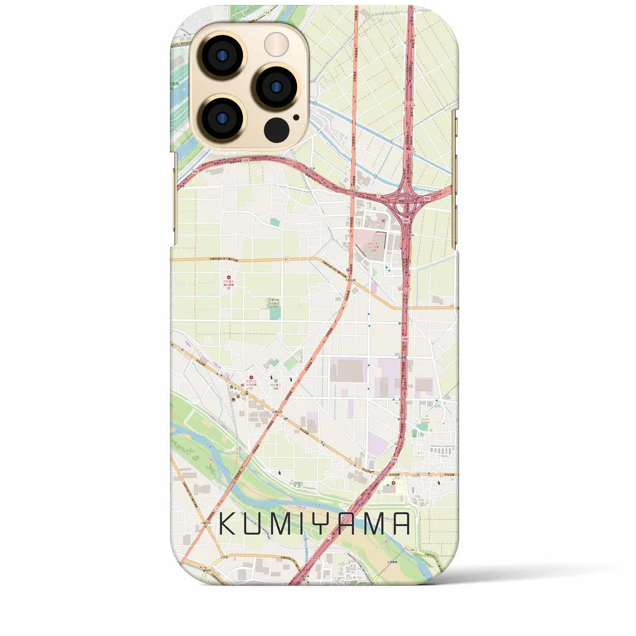 【久御山(京都府)】地図柄iPhoneケース(バックカバータイプ)