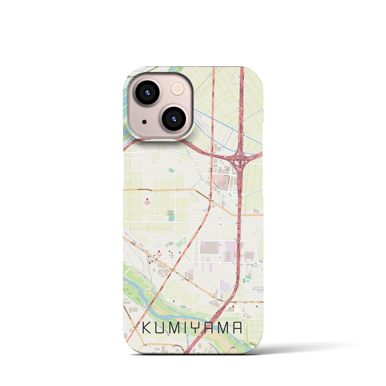 【久御山(京都府)】地図柄iPhoneケース(バックカバータイプ)