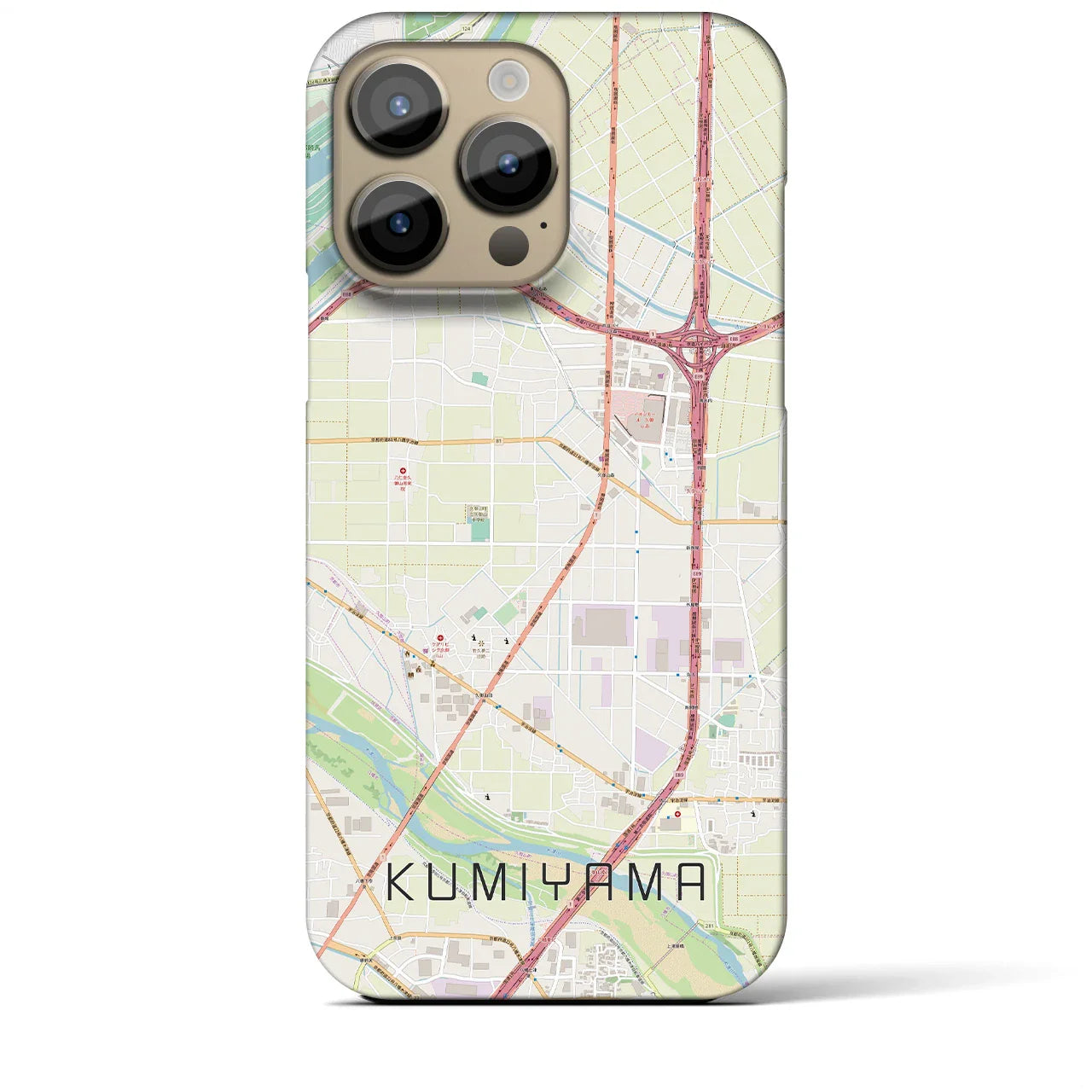 【久御山(京都府)】地図柄iPhoneケース(バックカバータイプ)