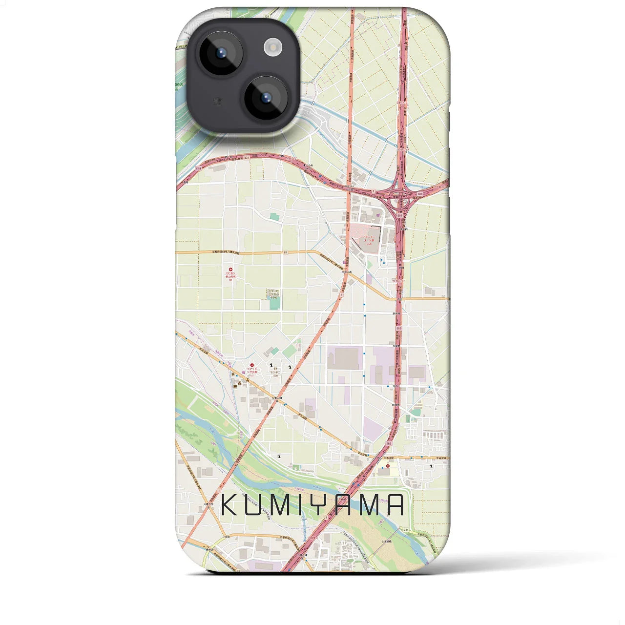 【久御山(京都府)】地図柄iPhoneケース(バックカバータイプ)