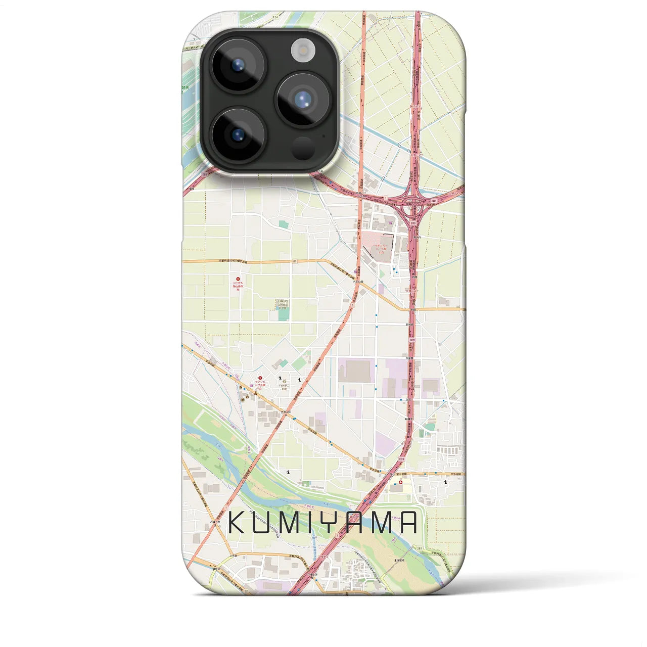 【久御山(京都府)】地図柄iPhoneケース(バックカバータイプ)
