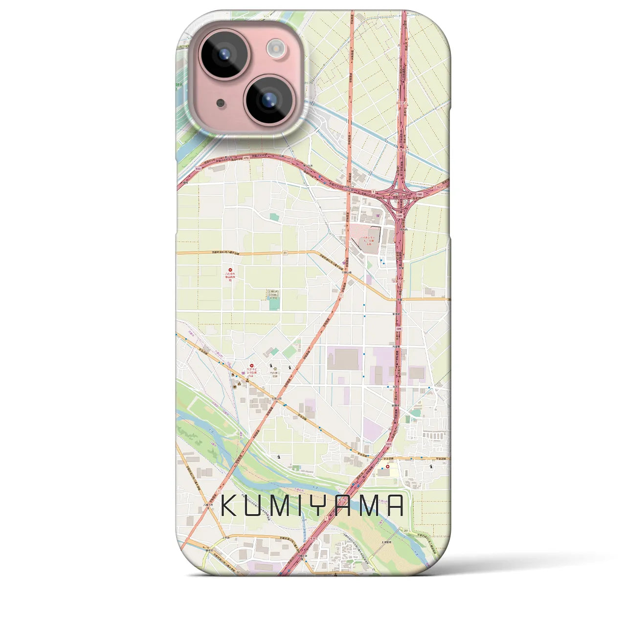 【久御山(京都府)】地図柄iPhoneケース(バックカバータイプ)