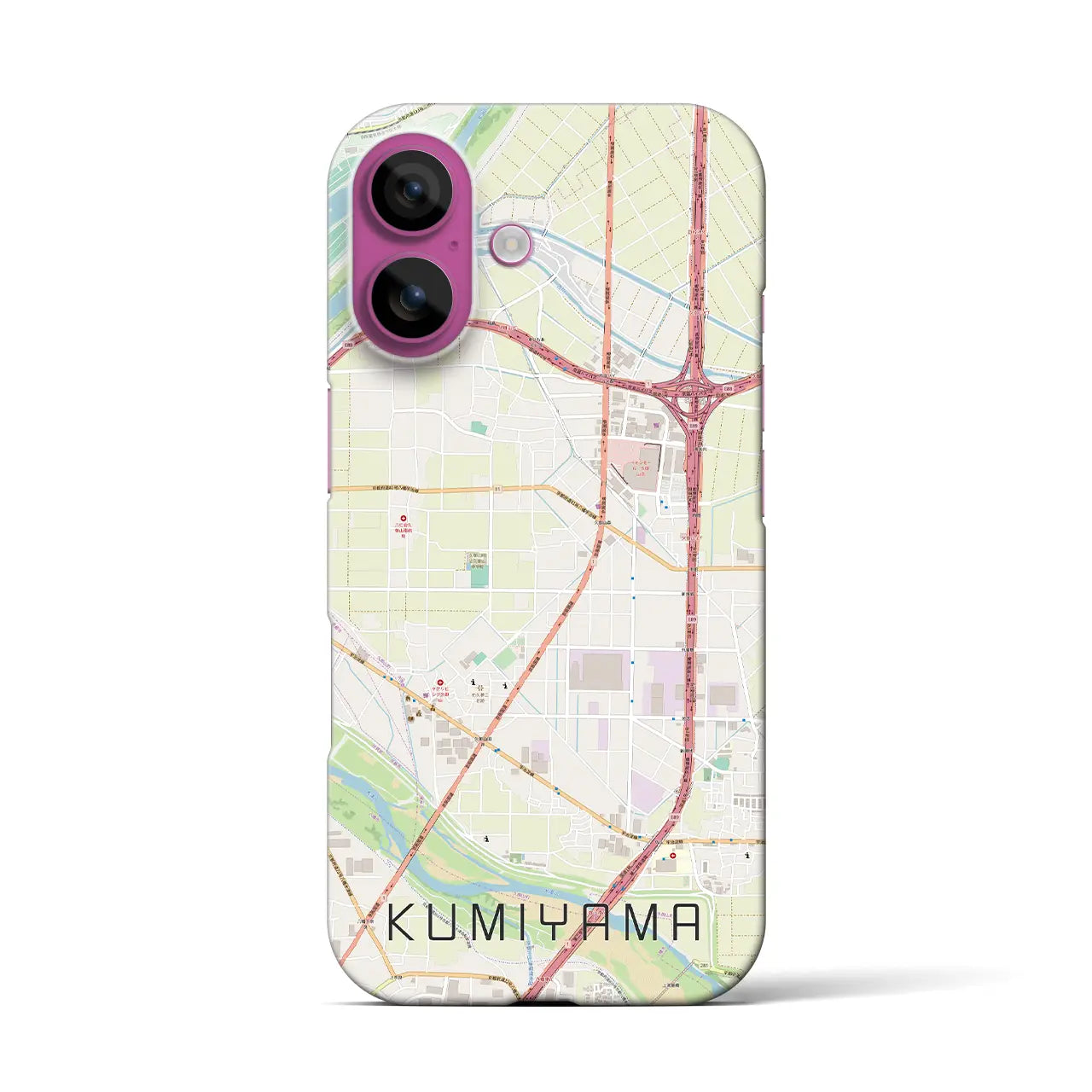 【久御山(京都府)】地図柄iPhoneケース(バックカバータイプ)
