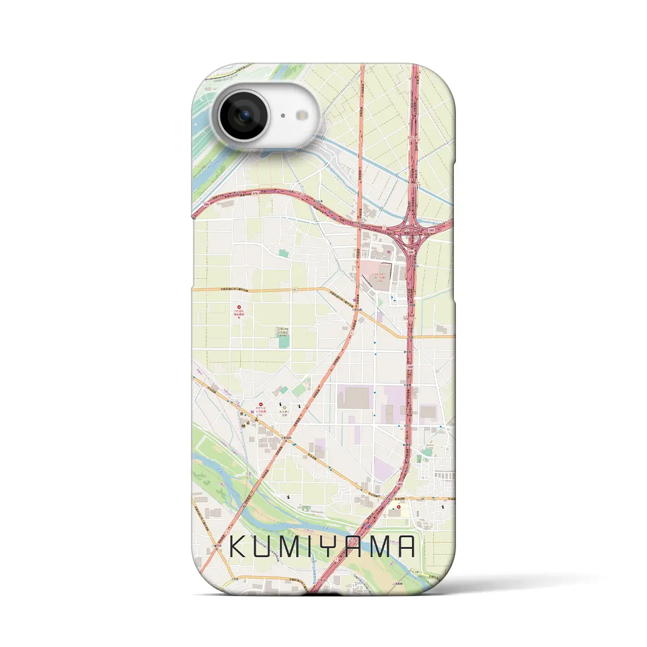 【久御山(京都府)】地図柄iPhoneケース(バックカバータイプ)