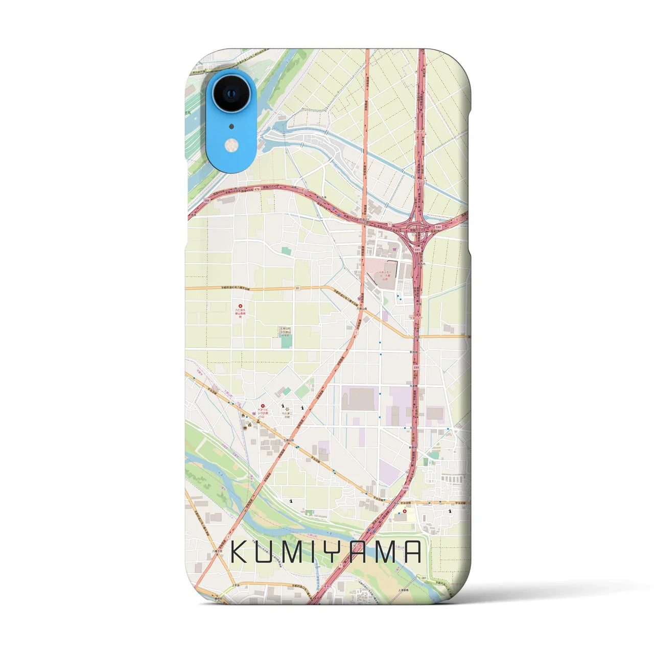 【久御山(京都府)】地図柄iPhoneケース(バックカバータイプ)