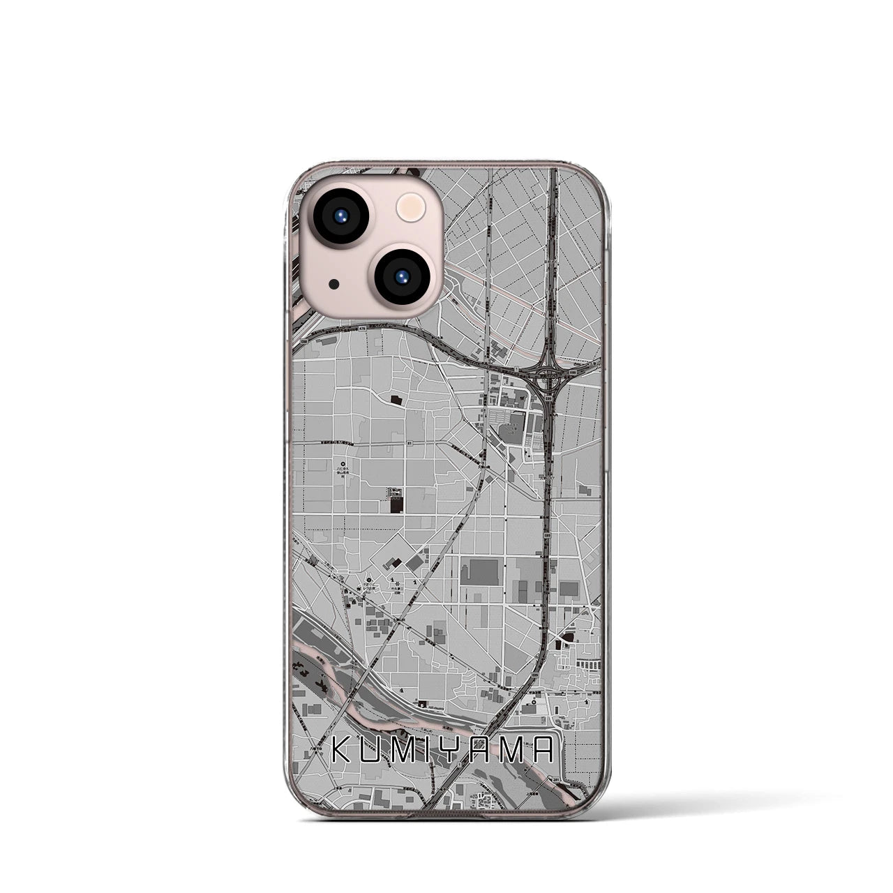 【久御山(京都府)】地図柄iPhoneケース(クリアタイプ)