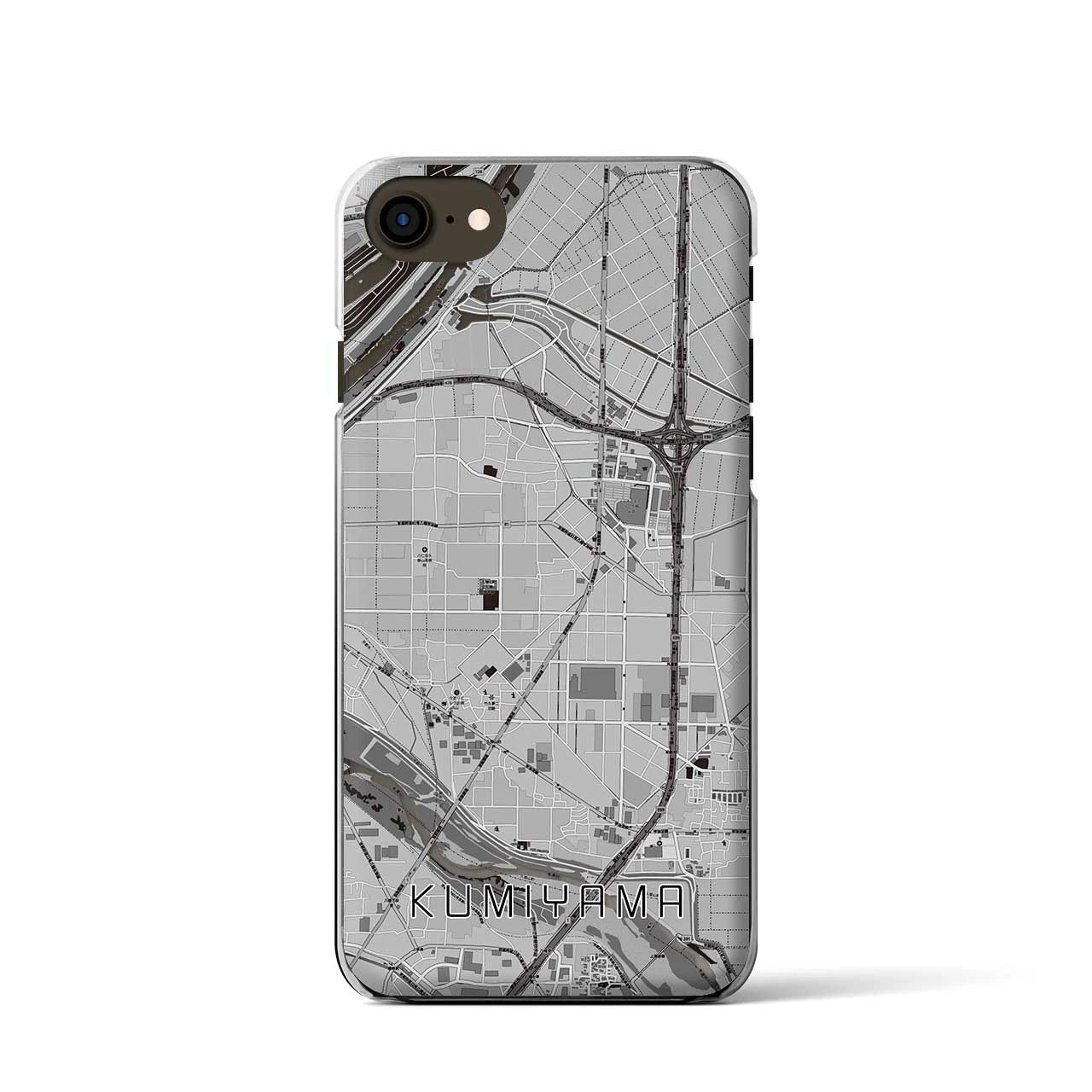 【久御山(京都府)】地図柄iPhoneケース(クリアタイプ)