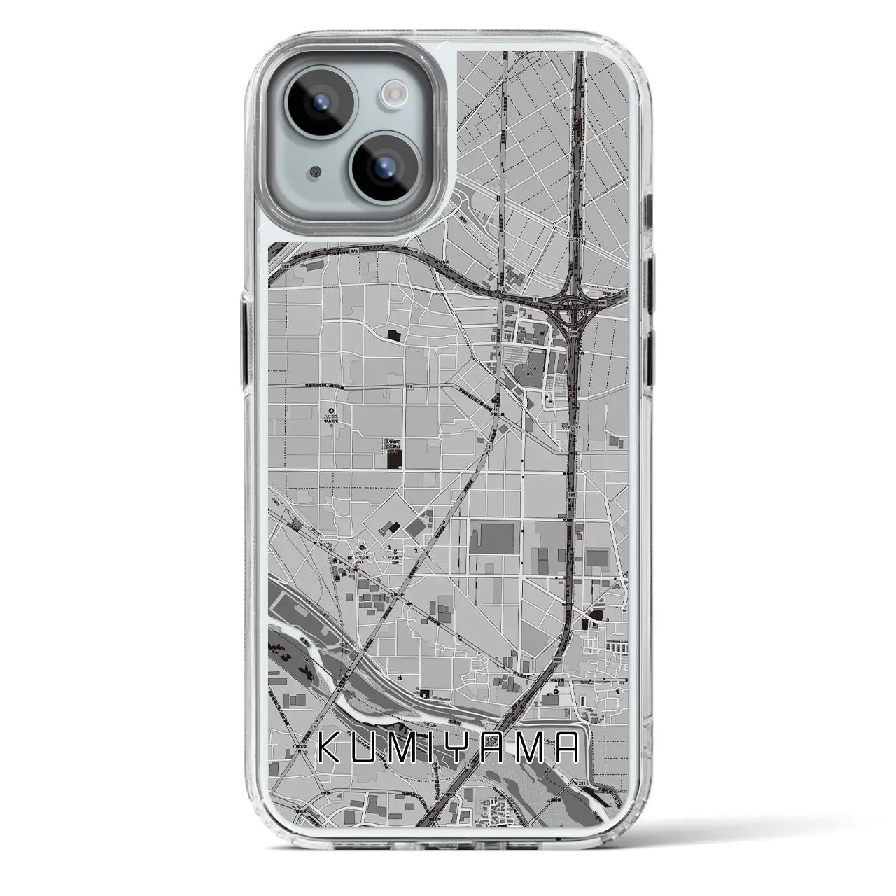 【久御山(京都府)】地図柄iPhoneケース(MagSafeタイプ)