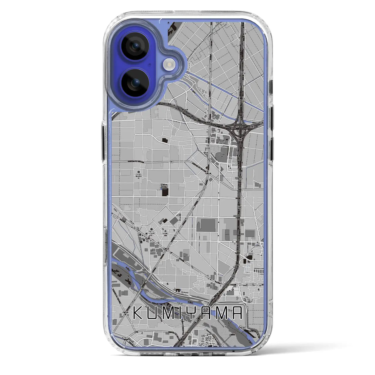 【久御山(京都府)】地図柄iPhoneケース(MagSafeタイプ)