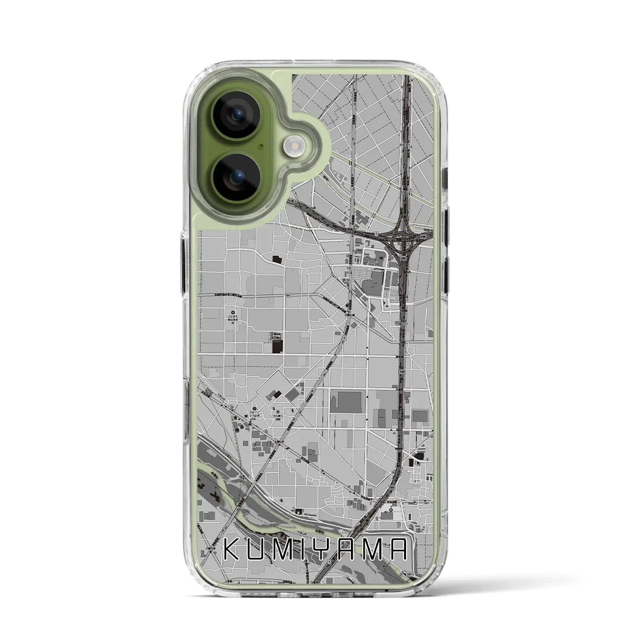 【久御山(京都府)】地図柄iPhoneケース(MagSafeタイプ)