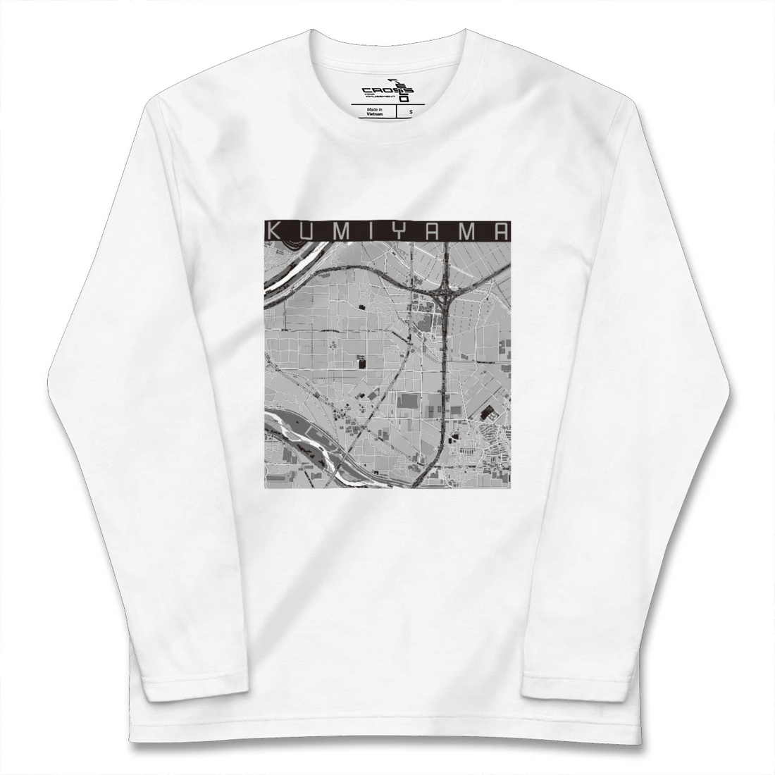 【久御山(京都府)】地図柄ロングスリーブTシャツ