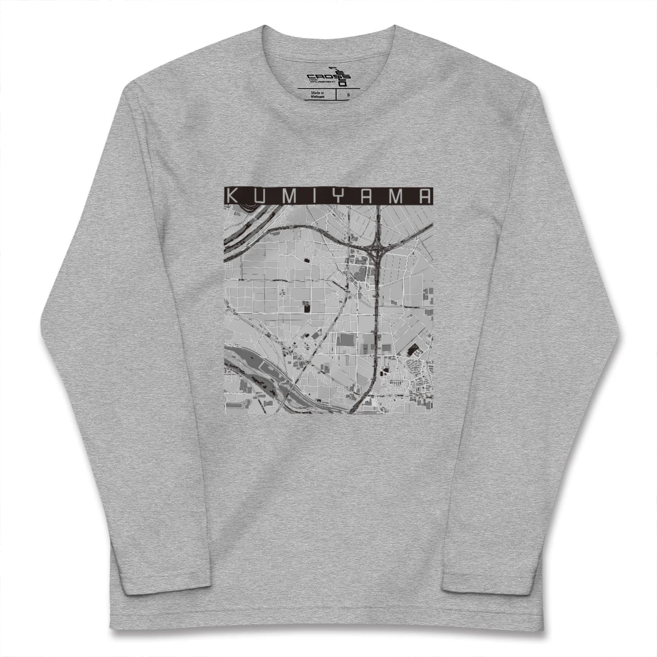 【久御山(京都府)】地図柄ロングスリーブTシャツ