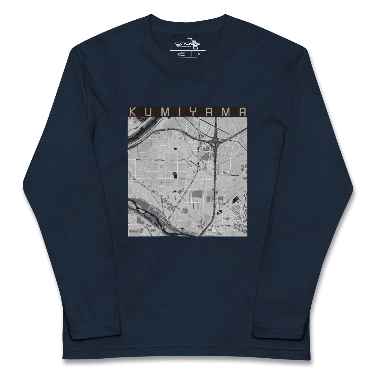 【久御山(京都府)】地図柄ロングスリーブTシャツ