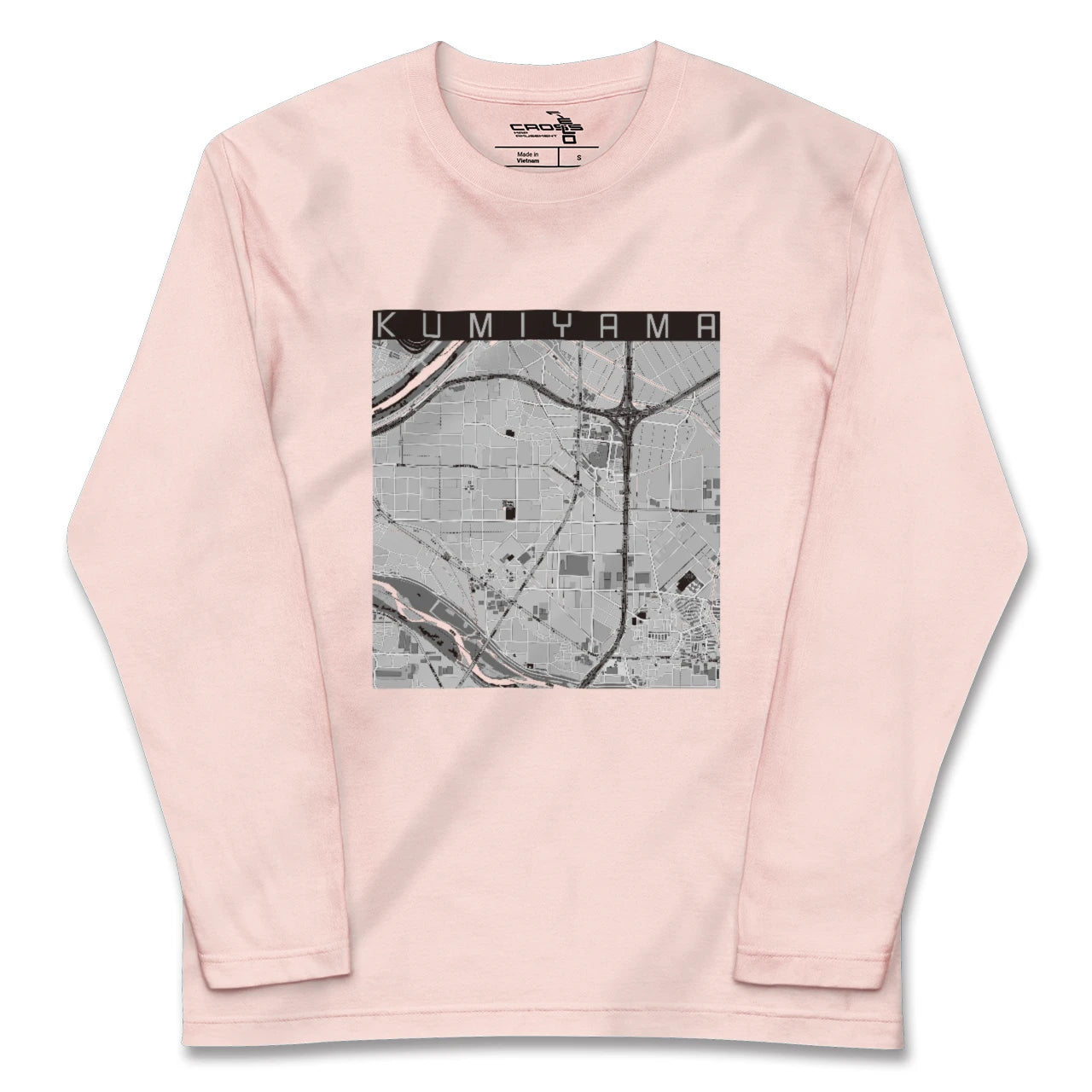 【久御山(京都府)】地図柄ロングスリーブTシャツ