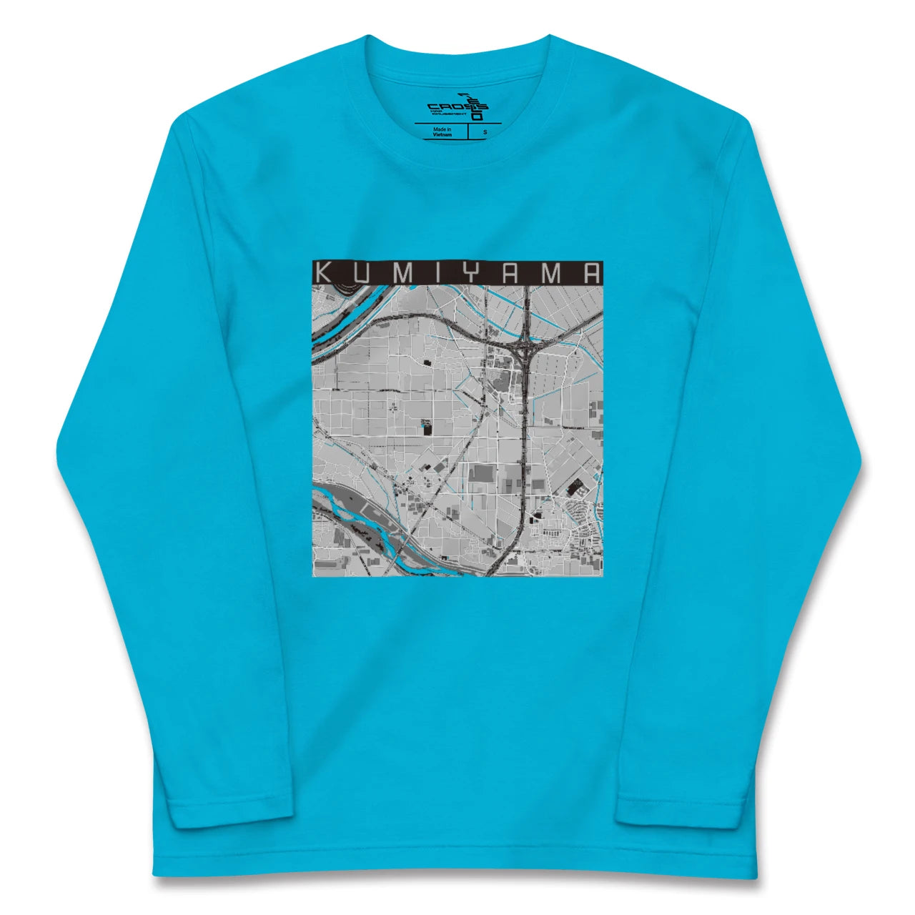 【久御山(京都府)】地図柄ロングスリーブTシャツ