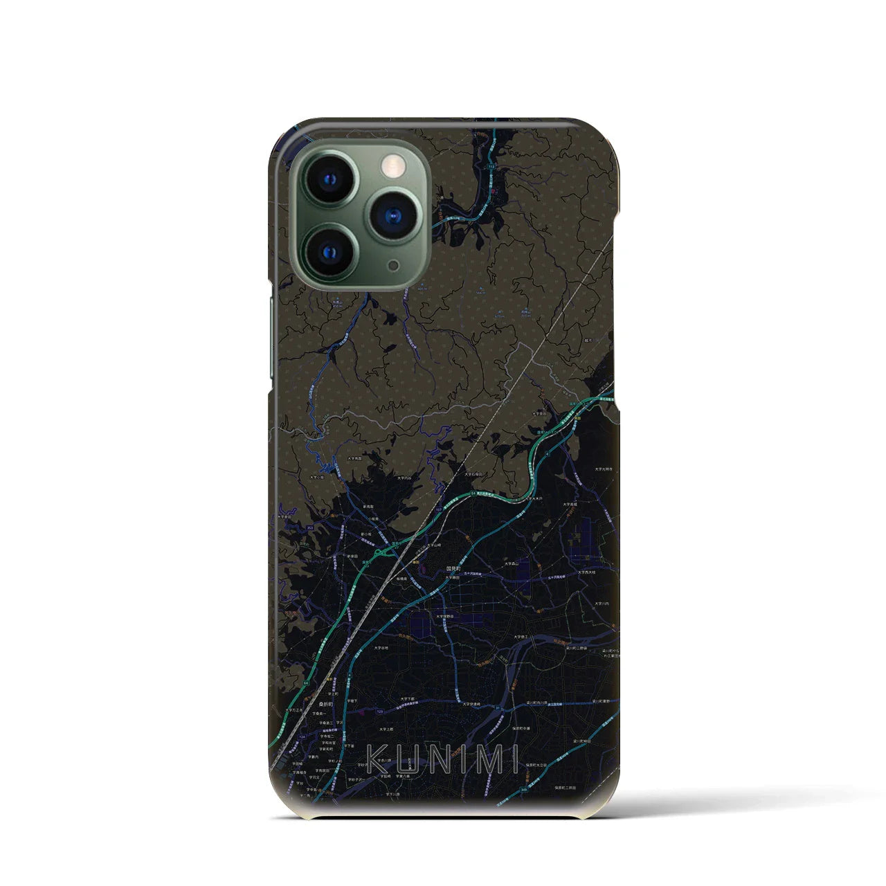 【国見(福島県)】地図柄iPhoneケース(バックカバータイプ)