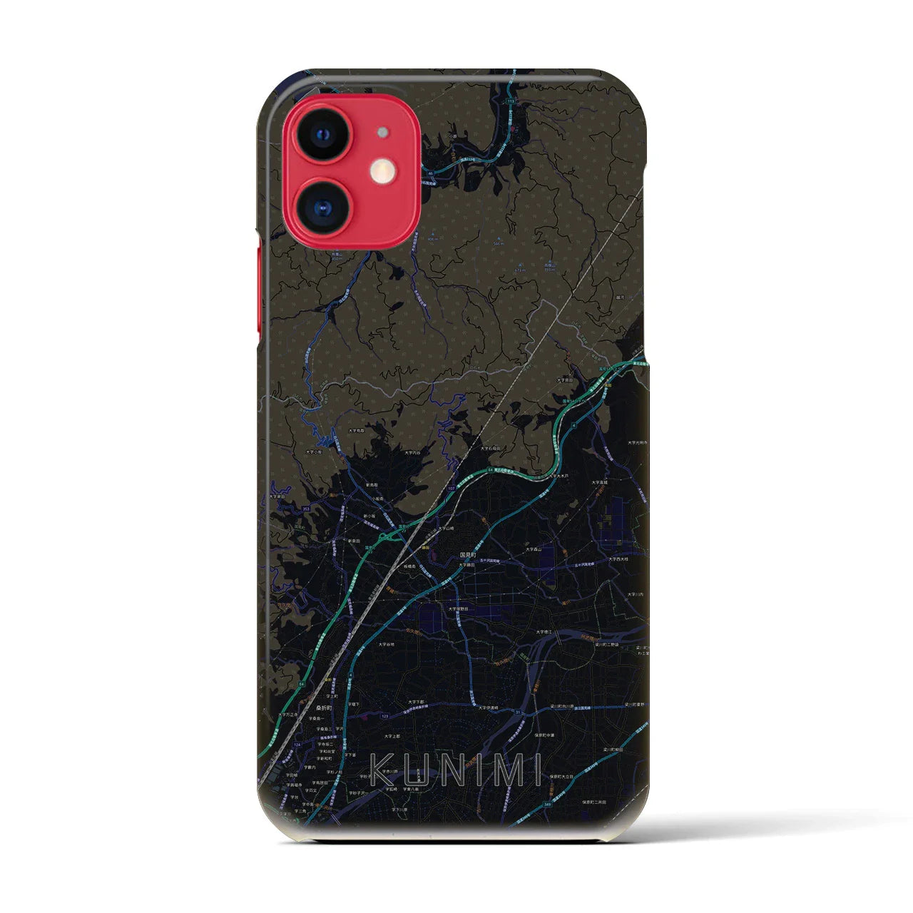 【国見(福島県)】地図柄iPhoneケース(バックカバータイプ)