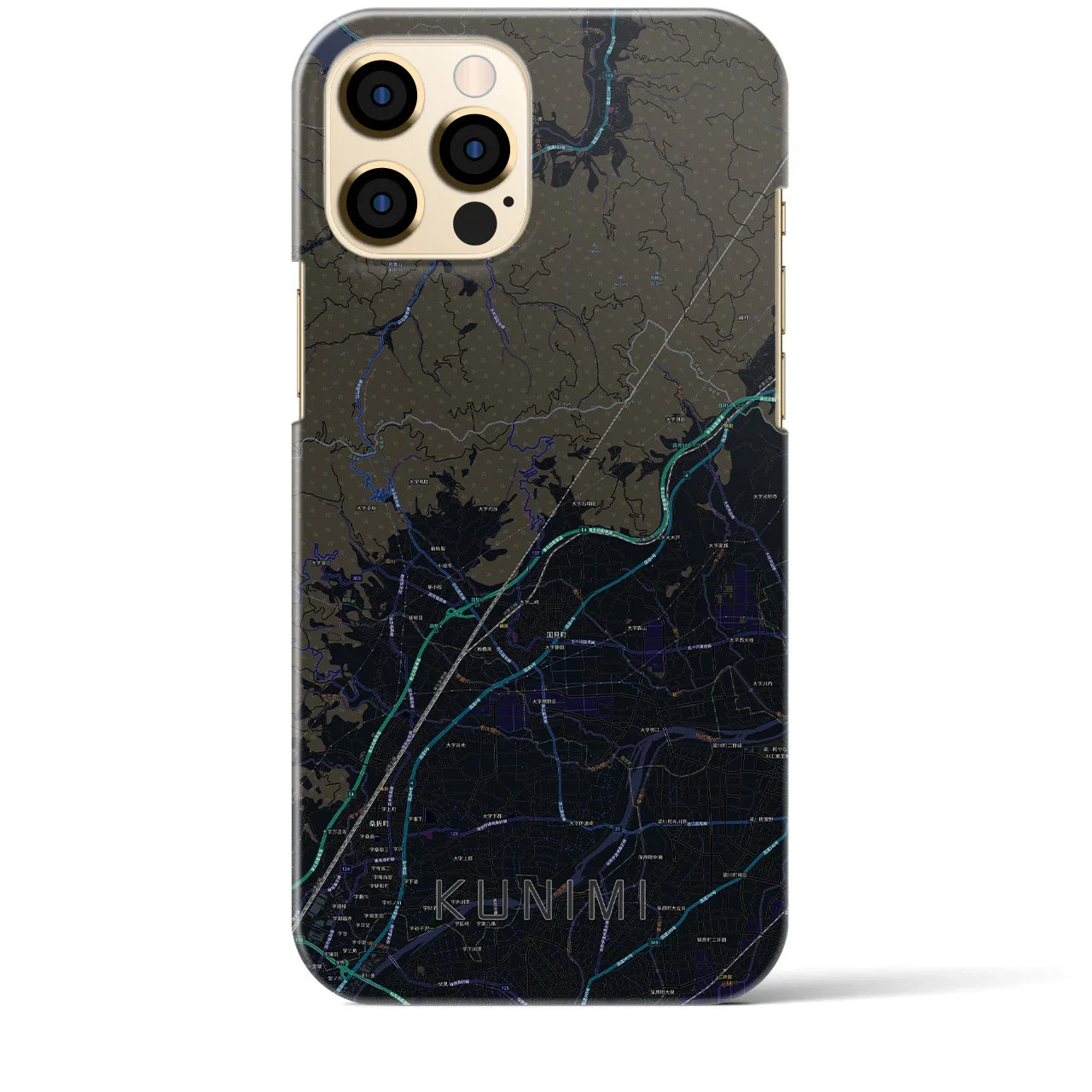 【国見(福島県)】地図柄iPhoneケース(バックカバータイプ)