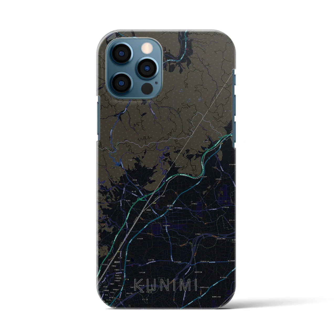 【国見(福島県)】地図柄iPhoneケース(バックカバータイプ)