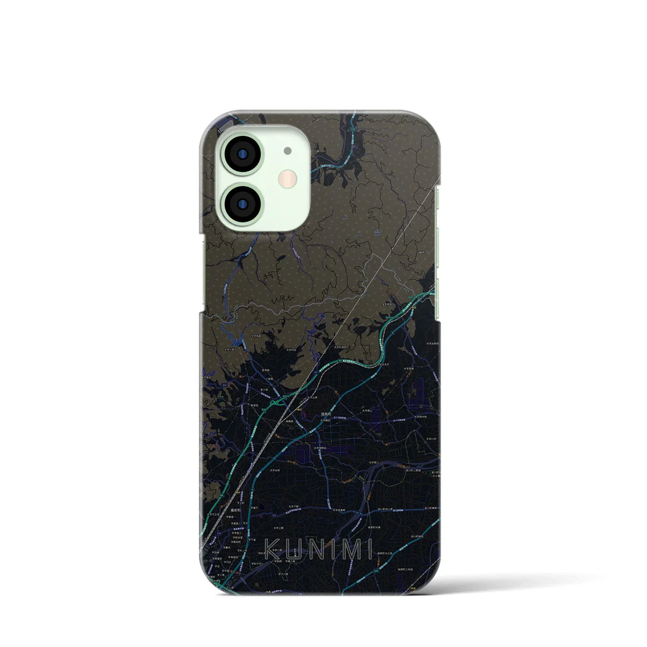 【国見(福島県)】地図柄iPhoneケース(バックカバータイプ)