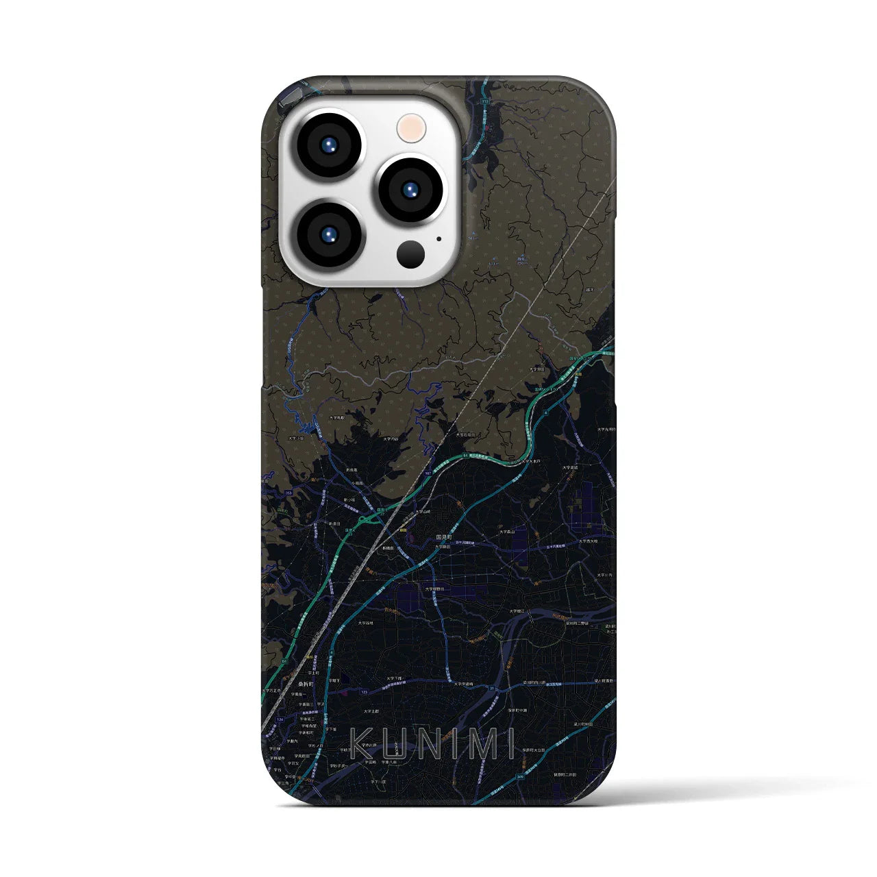 【国見(福島県)】地図柄iPhoneケース(バックカバータイプ)