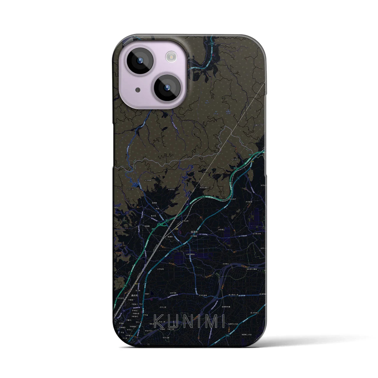 【国見(福島県)】地図柄iPhoneケース(バックカバータイプ)