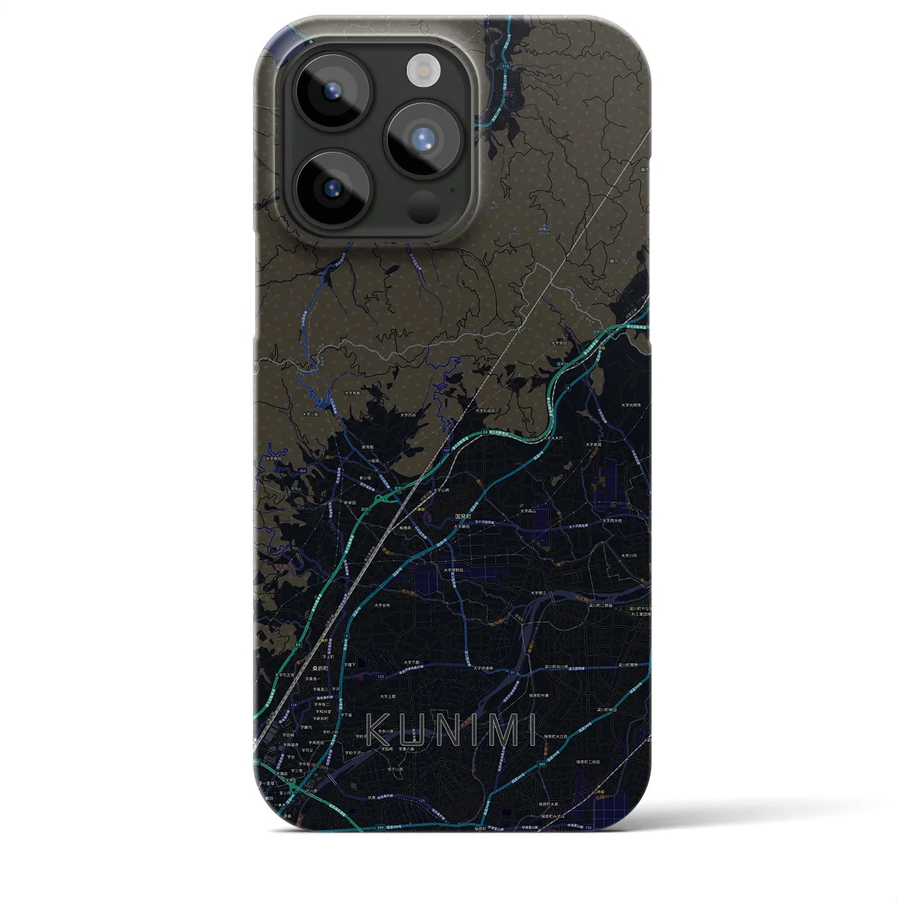 【国見(福島県)】地図柄iPhoneケース(バックカバータイプ)