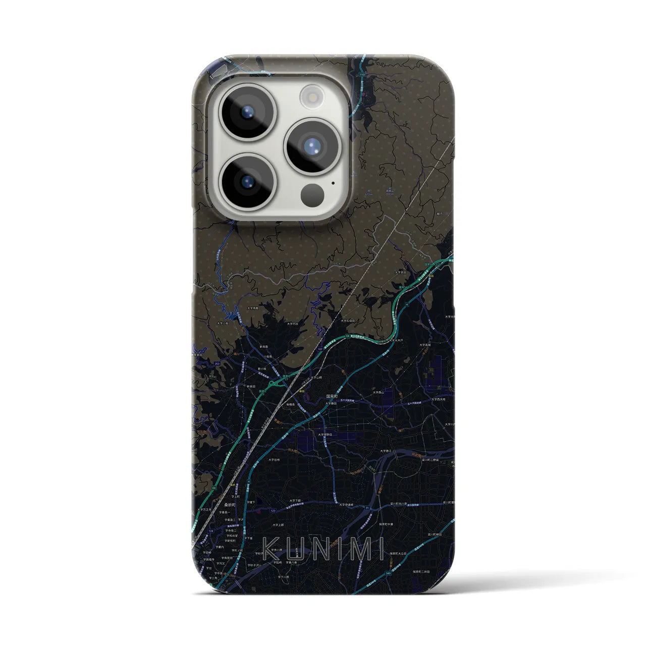 【国見(福島県)】地図柄iPhoneケース(バックカバータイプ)