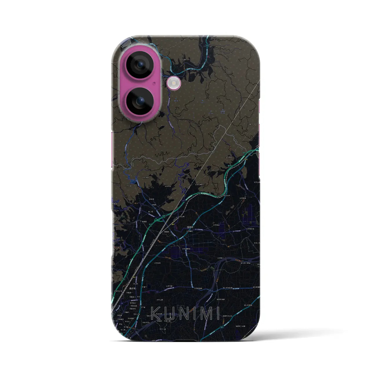 【国見(福島県)】地図柄iPhoneケース(バックカバータイプ)