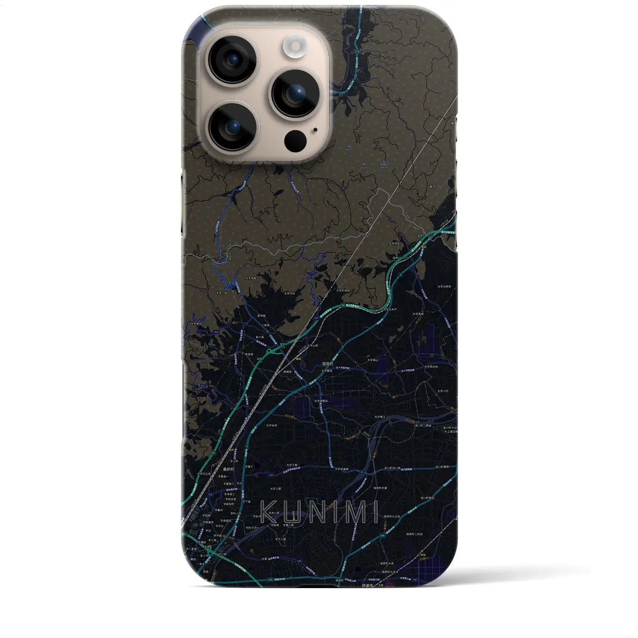 【国見(福島県)】地図柄iPhoneケース(バックカバータイプ)