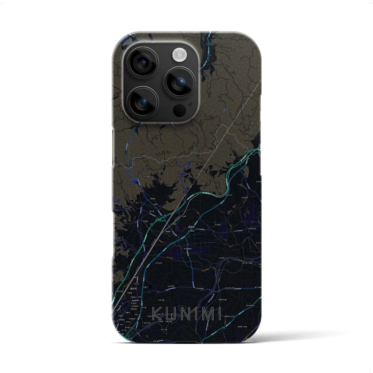 【国見(福島県)】地図柄iPhoneケース(バックカバータイプ)