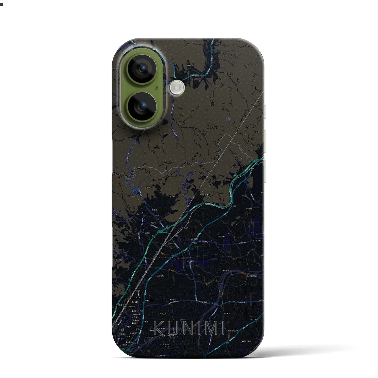 【国見(福島県)】地図柄iPhoneケース(バックカバータイプ)