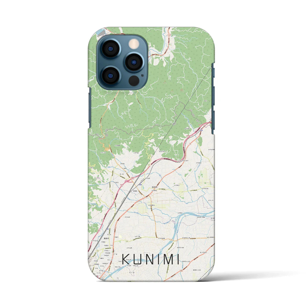 【国見(福島県)】地図柄iPhoneケース(バックカバータイプ)