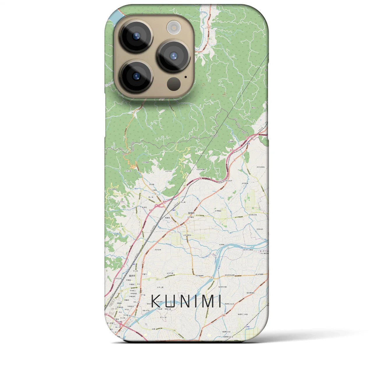 【国見(福島県)】地図柄iPhoneケース(バックカバータイプ)