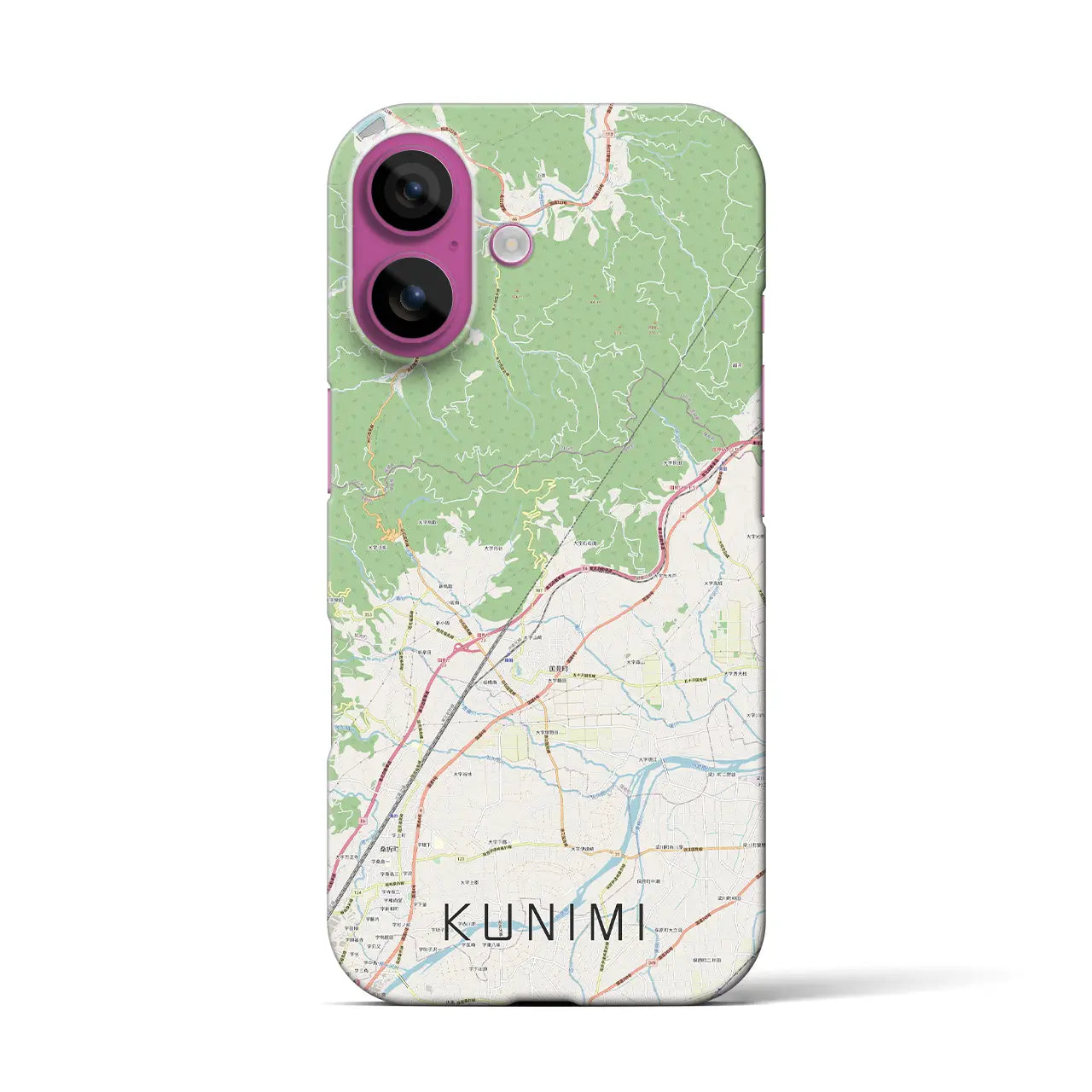 【国見(福島県)】地図柄iPhoneケース(バックカバータイプ)